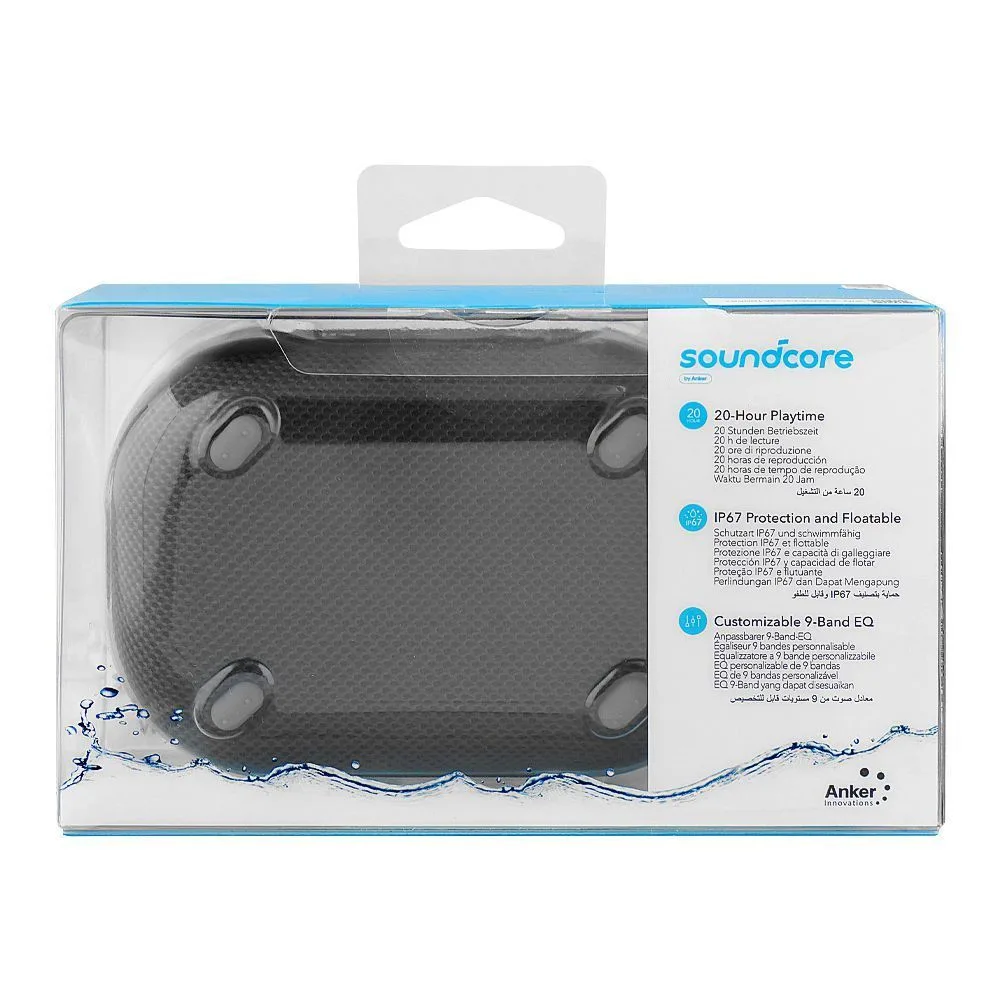 Comfortable casual anker sound core select 4 go bluetooth speaker, ip67 water resistant, 20 hours playtime, black, a31x1113