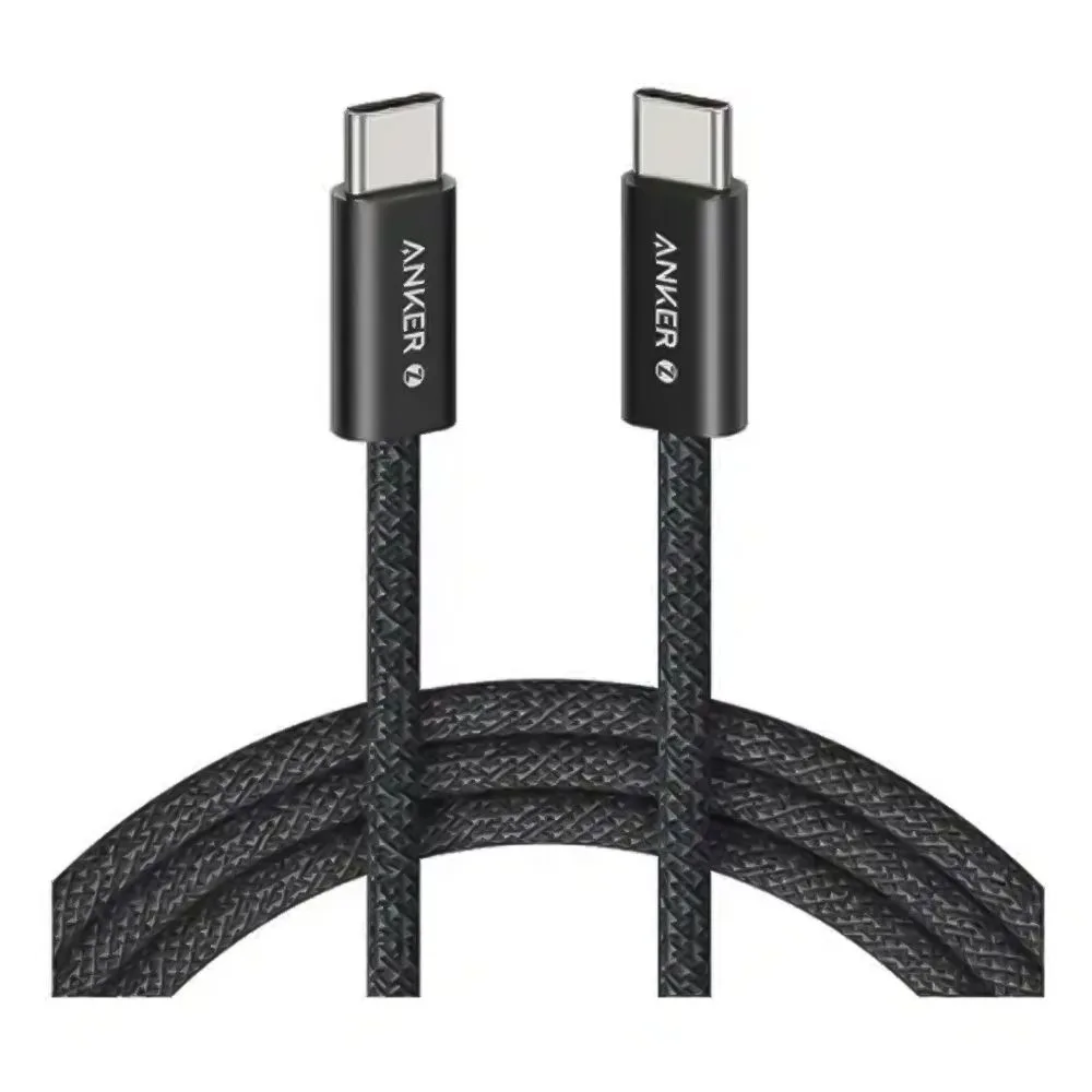 Anker Zolo 240W USB-C To USB-C Cable, 3.3ft, Braided Black, A8060H11