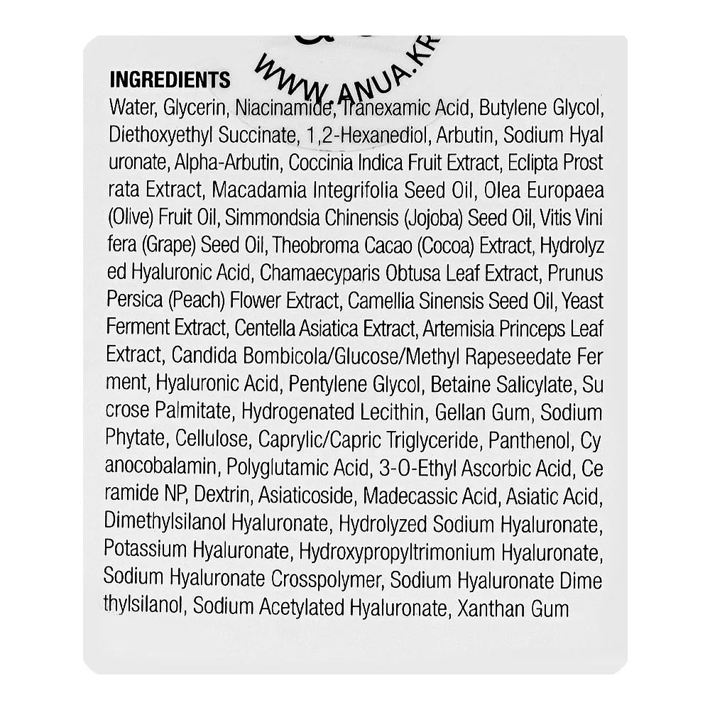 Front angle of anua niacinamide 10% + txa 4% serum, for dark spots, 30ml