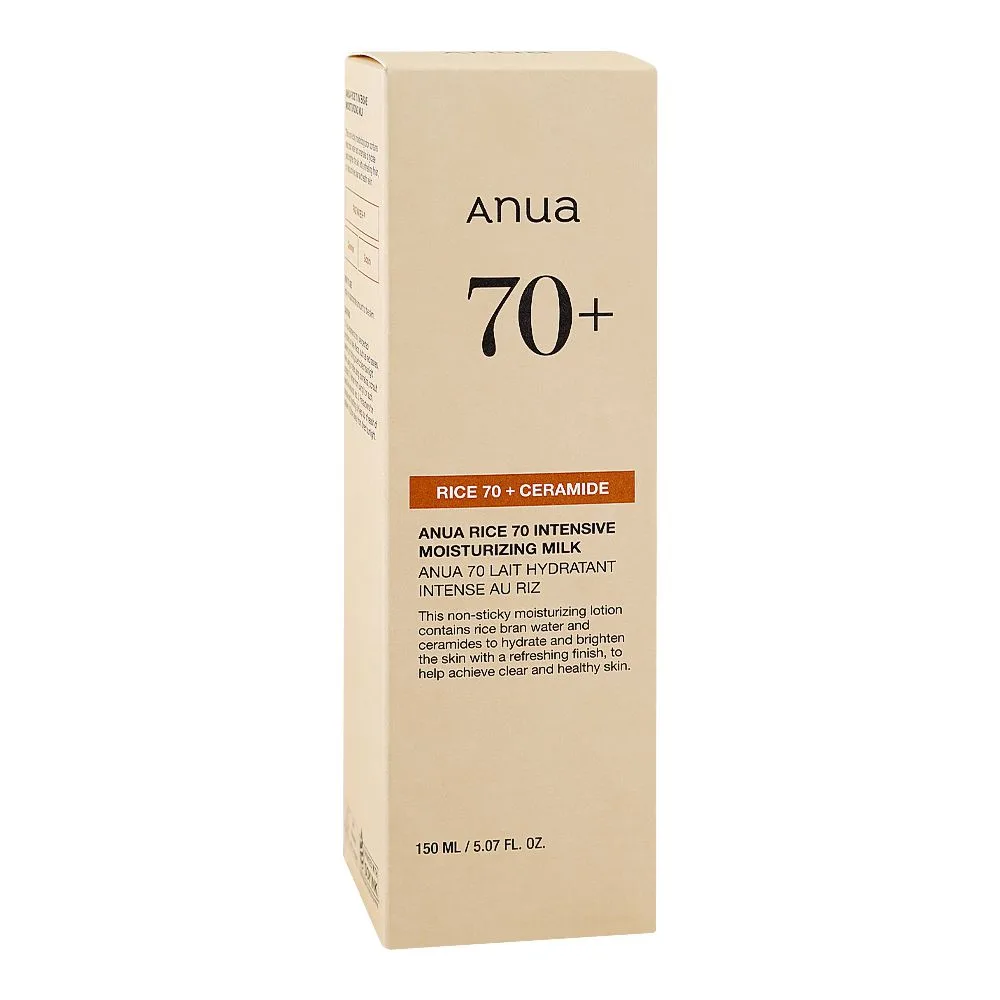 Anua Rice 70+ Ceramide Intensive Moisturizing Milk, 150ml