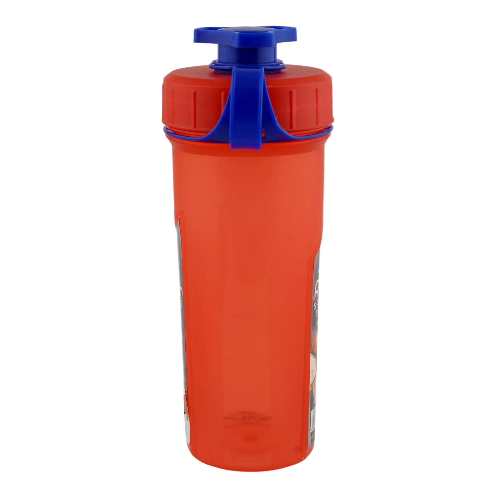Side view of appollo rush sports bottle, small, red, 800ml