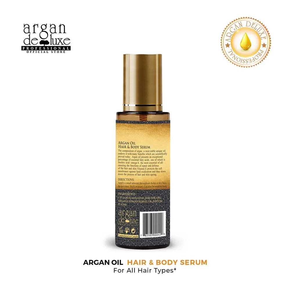 Premium everyday wear argan deluxe argan oil hair & body serum, 100ml