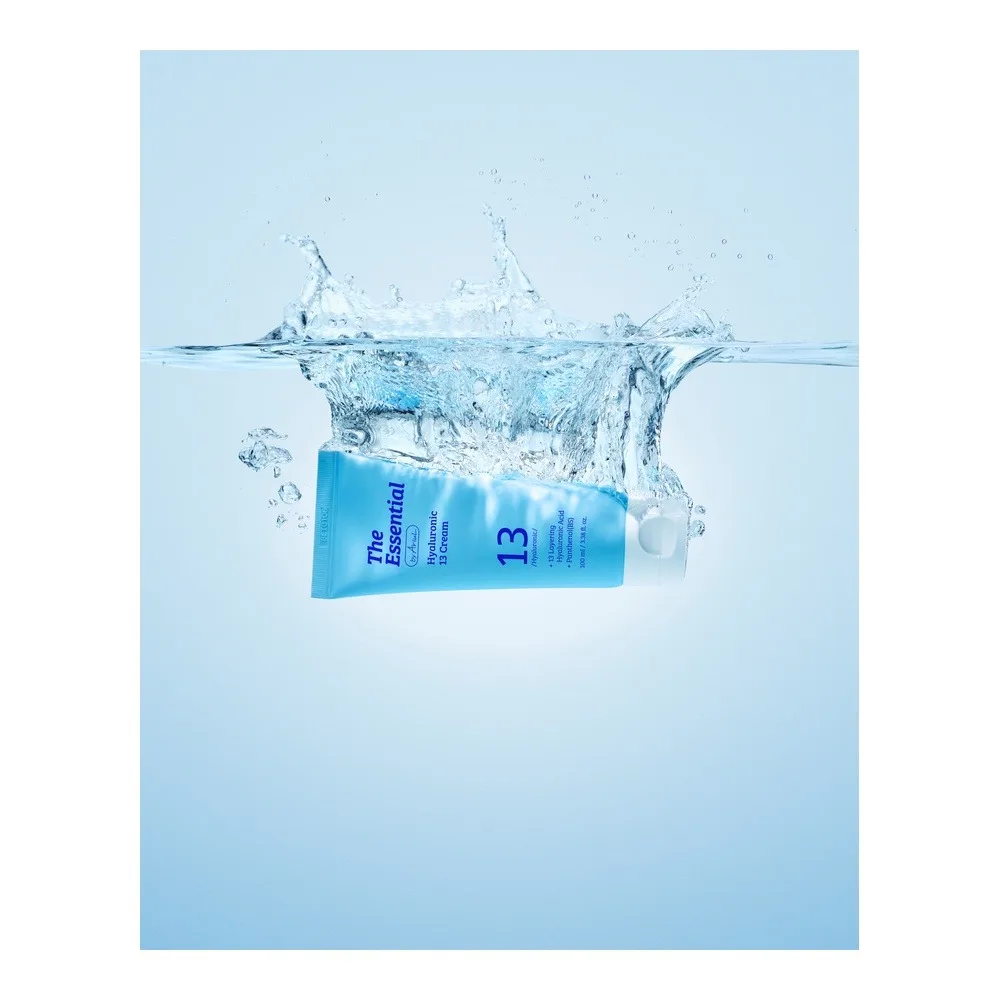 Close-up design of ariul the essential hyaluronic 13 cream, hyaluronic acid, panthenol b5, for all types of skin, 100ml