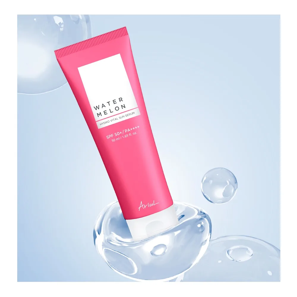 Ariul Water Melon Hydro Vital Sun Serum, SPF 50+ PA++++ Glycerin & Hyaluronic Acid, For Dry & Sensitive Skin, 50ml