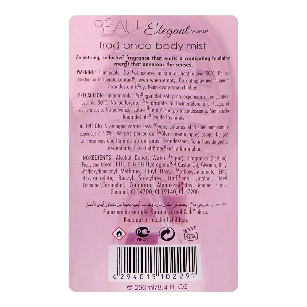 Comfortable casual armaf beau elegant woman fragrance body mist, for women, 250ml
