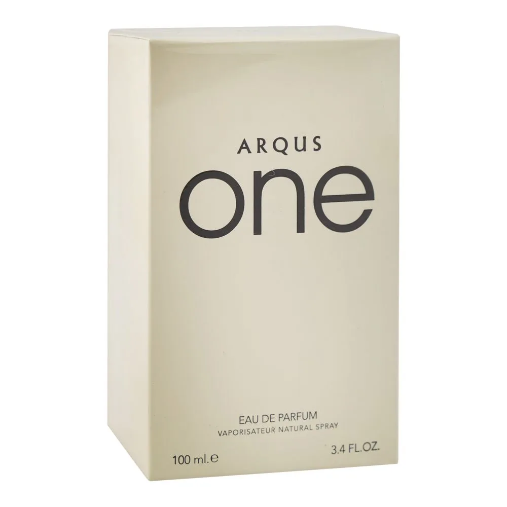 Side view of arqus one, eau de parfum, for men & women, 100ml