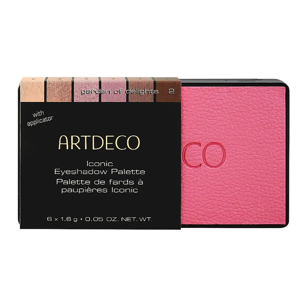 Artdeco Iconic Eyeshadow Palette, 6 Shades, 1.6g Each, 02 Garden Of Delight shades and color detail