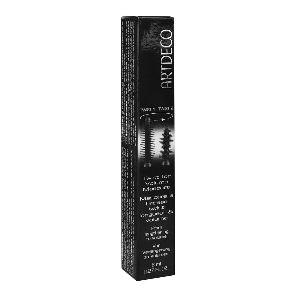 Comfortable casual artdeco twist for volume mascara, black 1, 8ml
