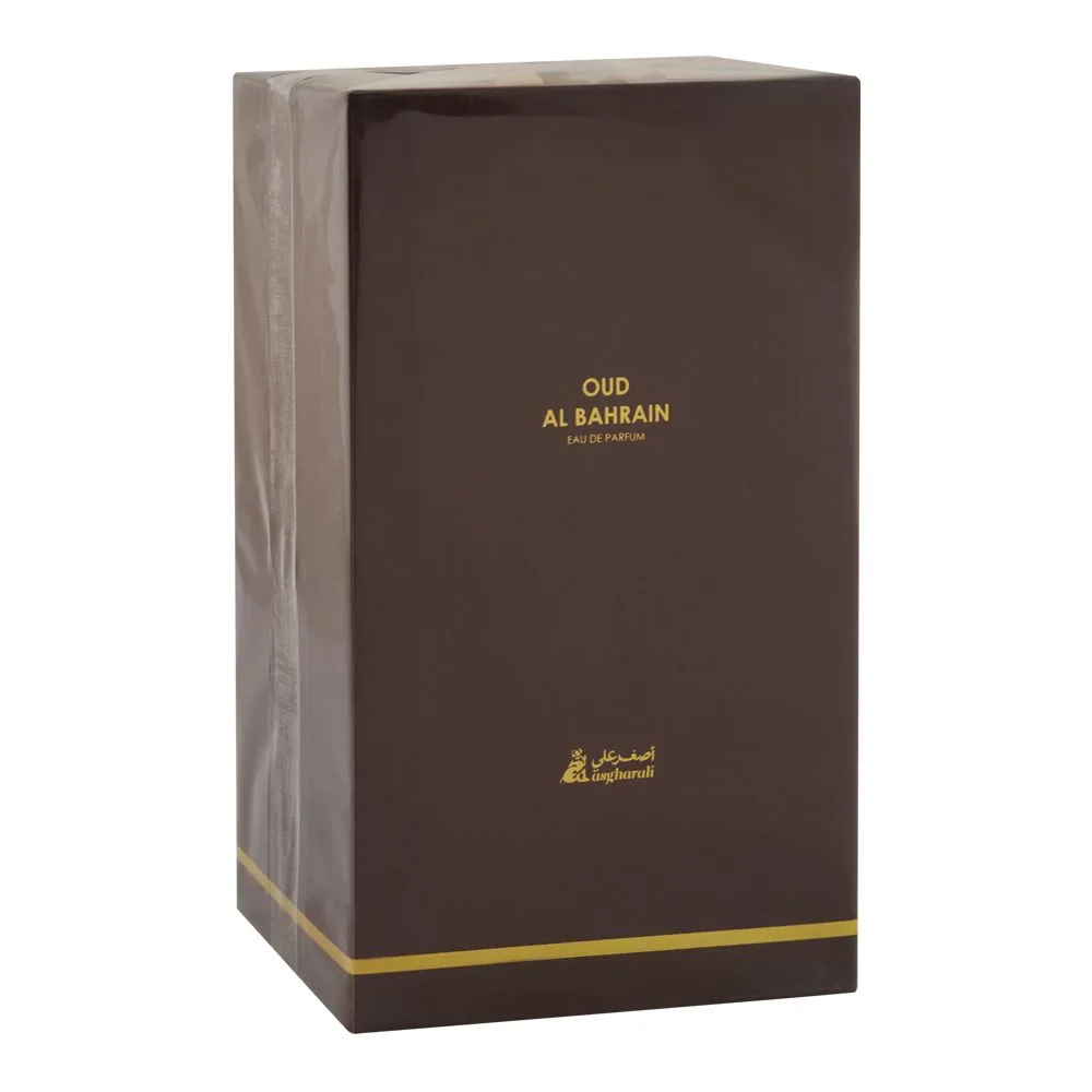 Side view of asghar ali oud al bahrain, eau de parfum, for men & women, 100ml