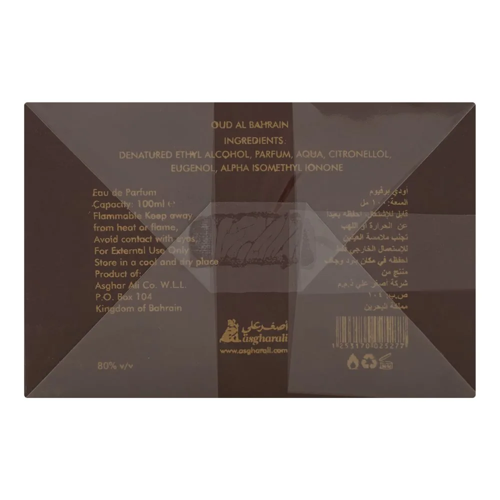 Comfortable casual asghar ali oud al bahrain, eau de parfum, for men & women, 100ml