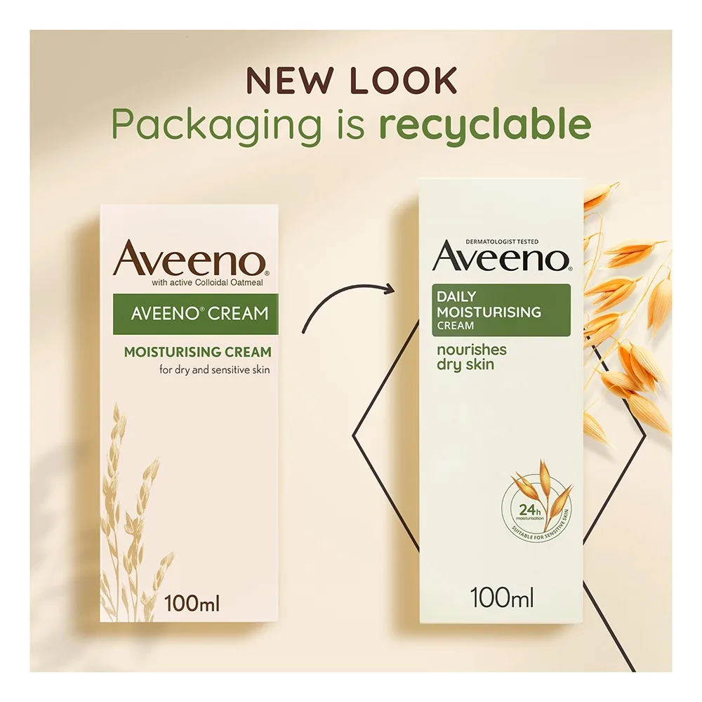 Premium everyday wear aveeno daily moisturising cream, 100ml