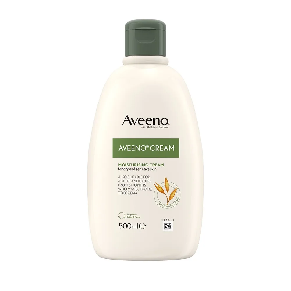 Aveeno Moisturising Cream, With Active Colloidol Oatmeal, For Dry & Sensitive Skin, 500ml
