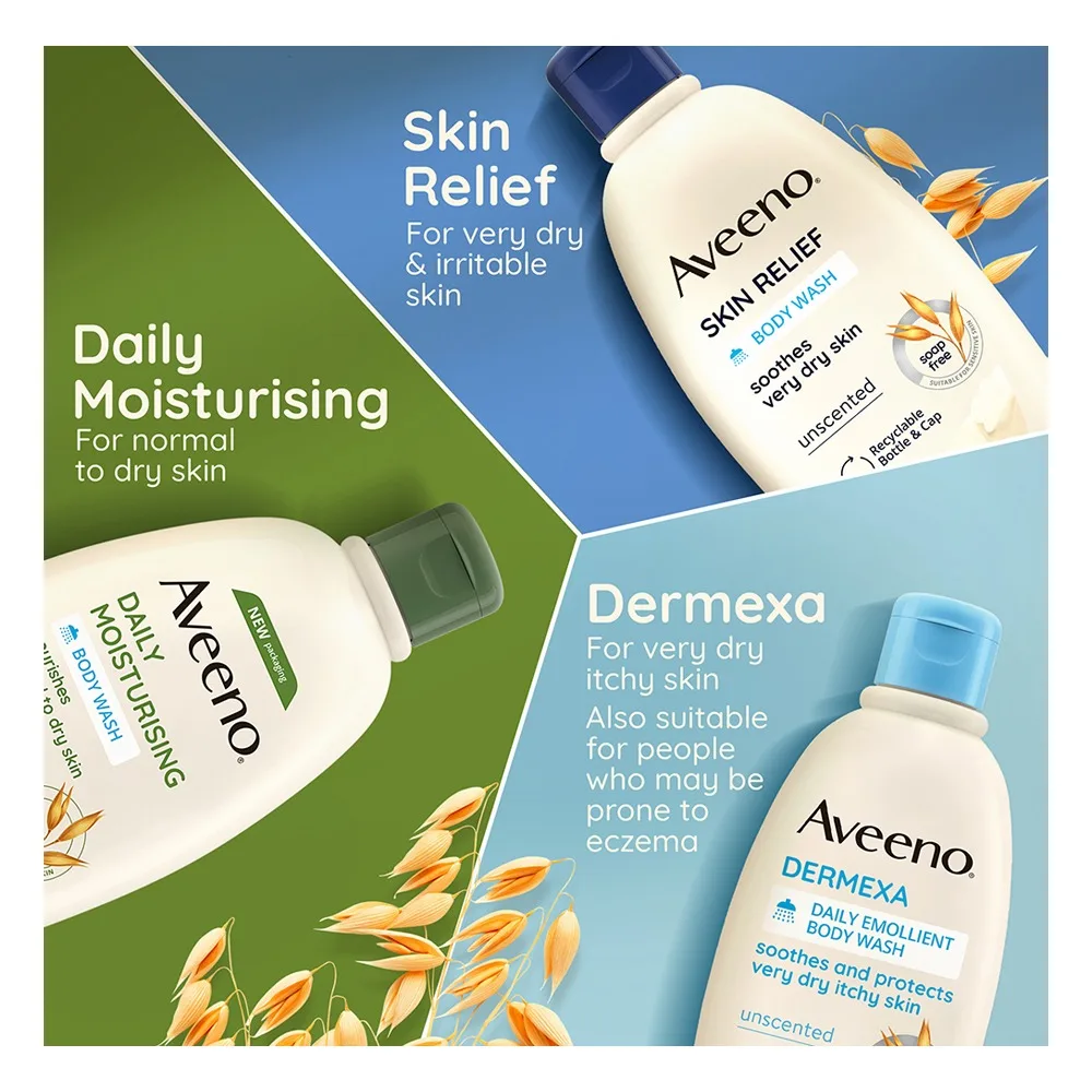 Premium everyday wear aveeno moisturising cream, with active colloidol oatmeal, for dry & sensitive skin, 500ml