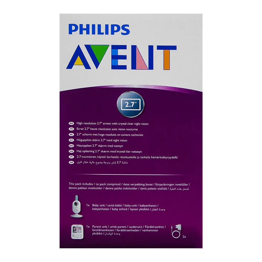 Close-up design of avent digital video baby monitor, scf620/05