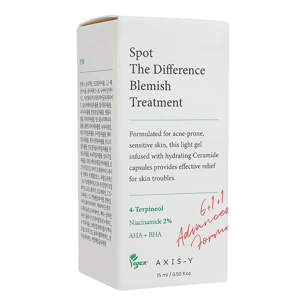 Axis-Y Spot The Difference Blemish Treatment Serum with 4-Terpineol, 2% Niacinamide, AHA & BHA, 15ml