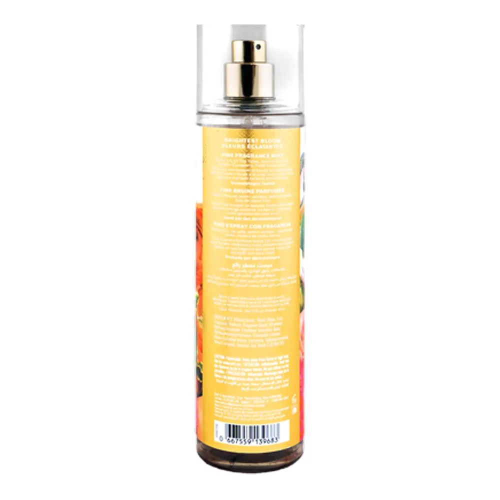 Side view of bath & body works brightest bloom fine fragrance mist, for women, 236ml