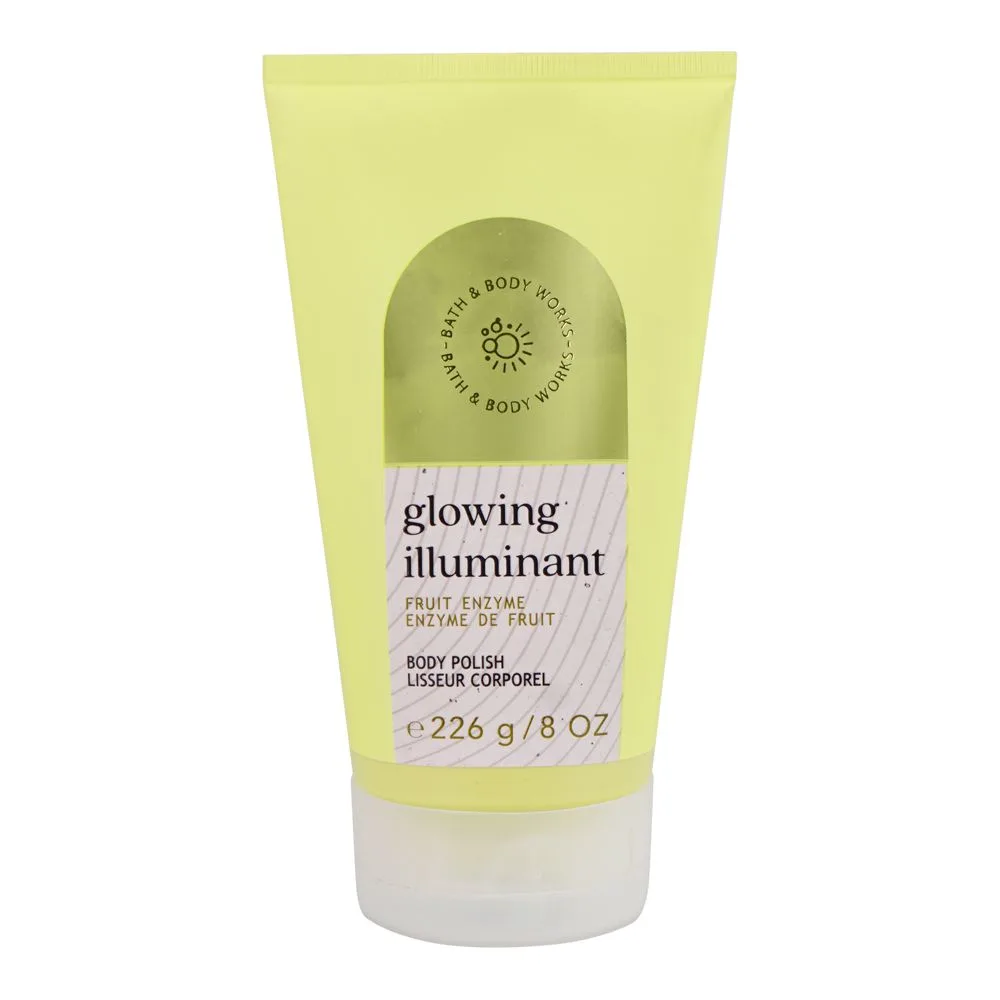 Bath & Body Works Glowing Illuminant Fruit Enzyme Body Polish, Glycerin, Citric Acid, 226g