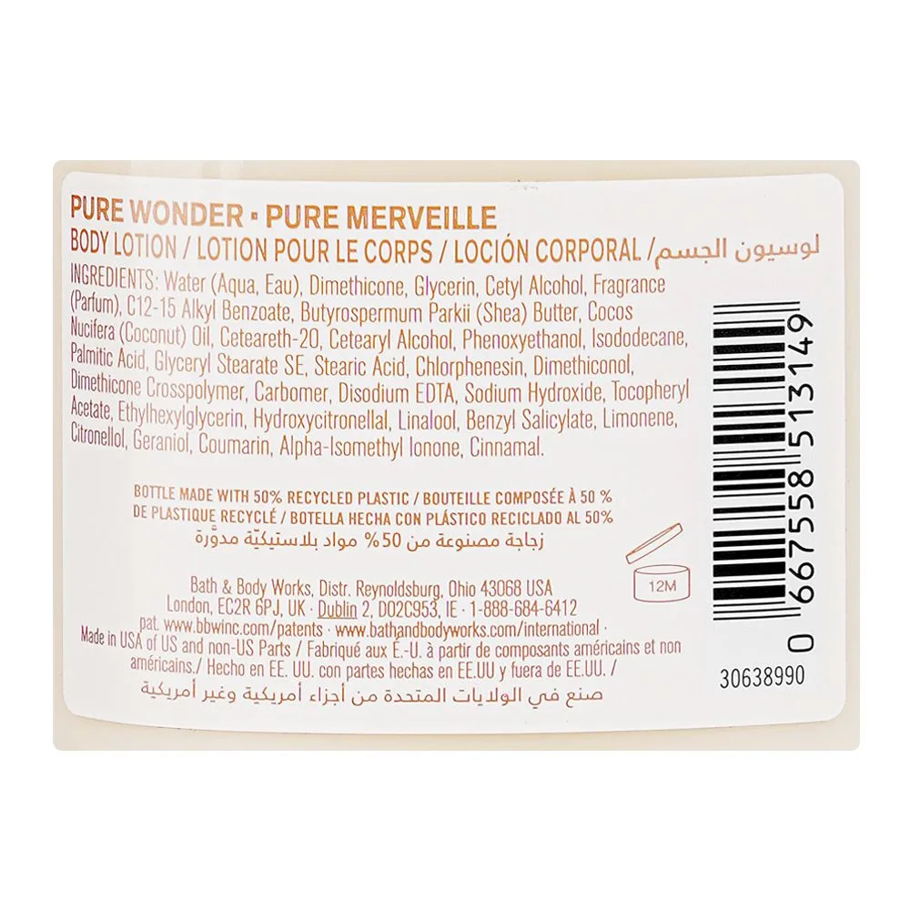 Comfortable casual bath & body works pure wonder daily nourishing body lotion, 236ml