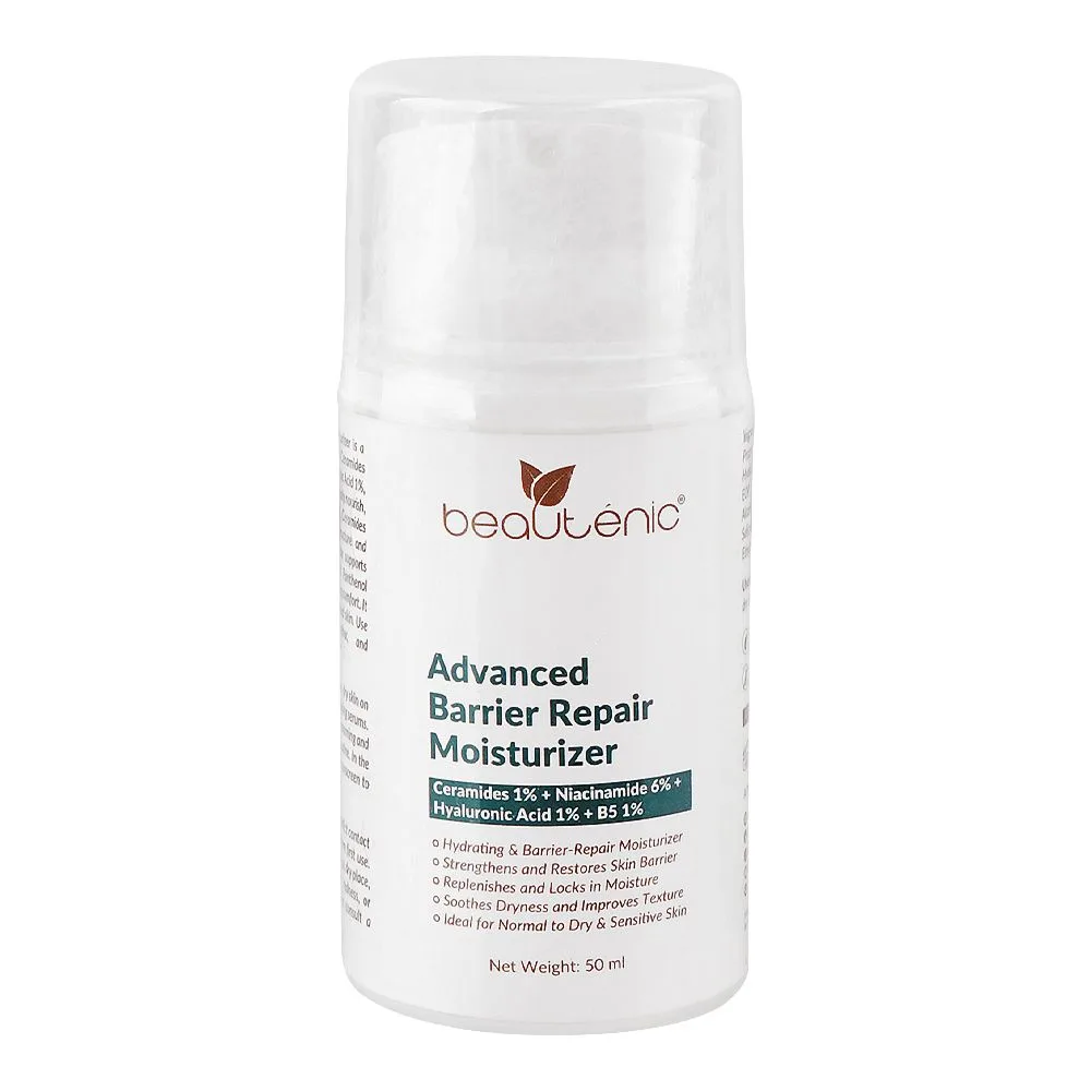 Beautenic Advanced Barrier Repair Moisturizer, Niacinamide, Hyaluronic Acid, For Dry & Sensitive Skin, 50ml