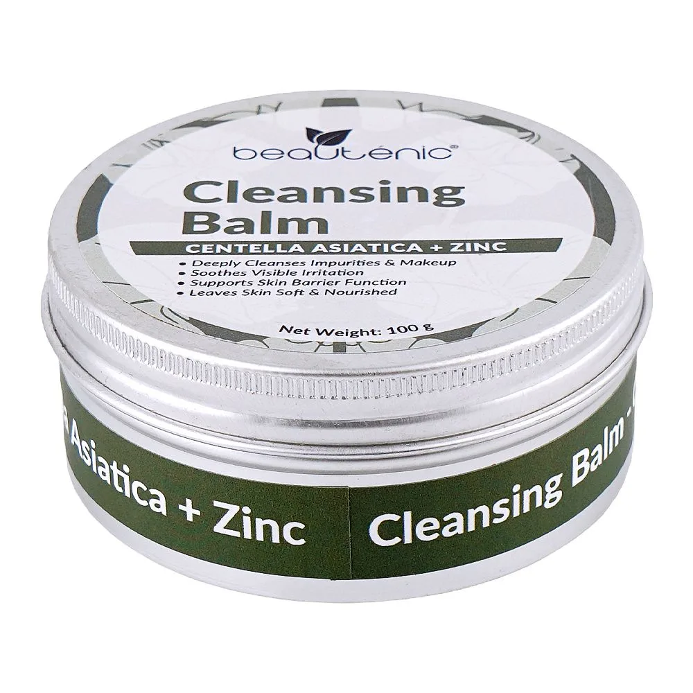 Beautenic Centella Asiatica + Zinc Cleansing Balm, Sulfate Free, Shea Butter, Jojoba Seed Oil, For All Types Of Skin, 100g