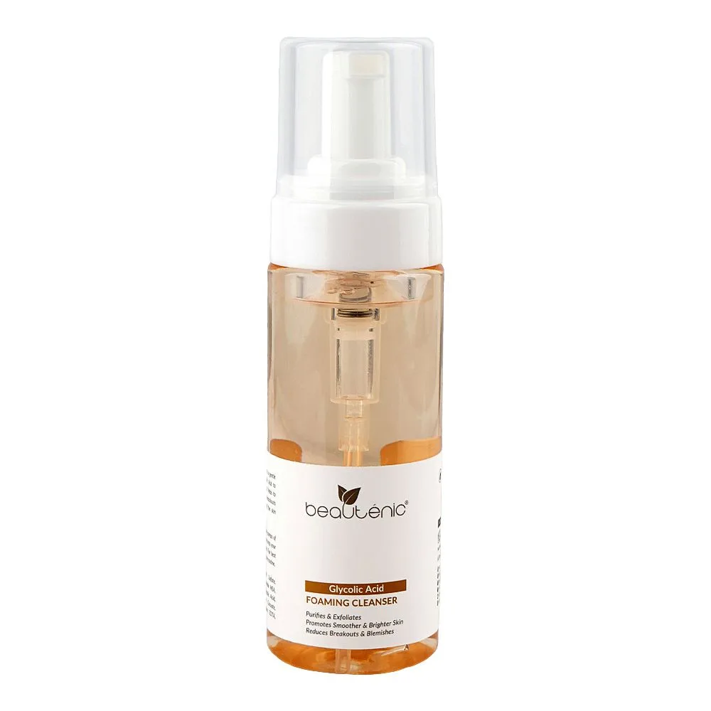 Beautenic Glycolic Acid Foaming Cleanser, Fragrance & Silicone Free, Niacinamide, Hyaluronic Acid, For Normal Skin, 150ml