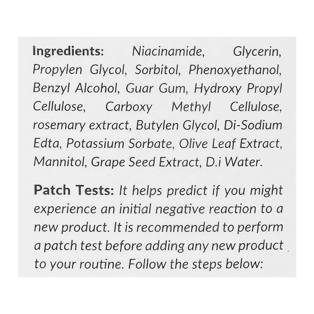 Close-up design of beautenic niacinamide 10% + zinc 1% serum, alcohol, silicone & gluten free, niacinamide, glycerin, for radiant skin, 30ml