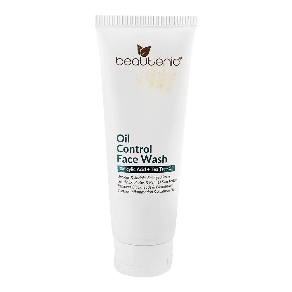 Beautenic Salicylic Acid + Tea Tree Oil Control Face Wash, Sulfate, Alcohol & Paraben Free, For Acne-Prone Skin, 100ml