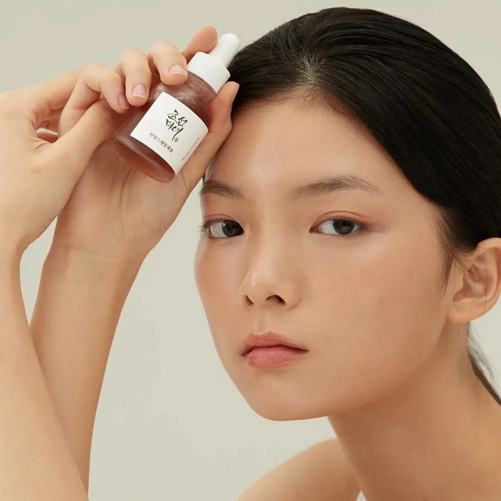 Side view of beauty of joseon ginseng + snail mucin revive skin serum, 30ml