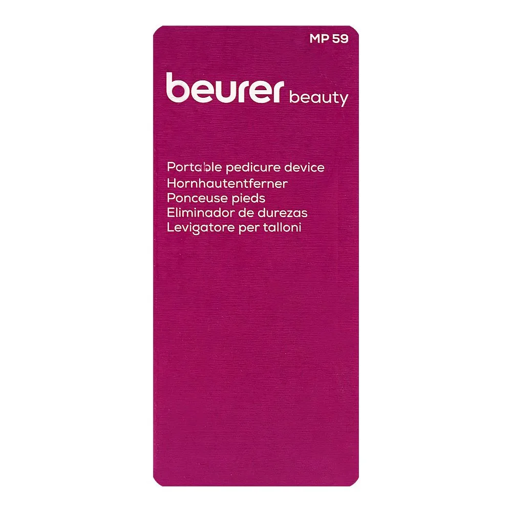 Comfortable casual beurer beauty portable pedicure device, ipx7 water resistant, mp-59