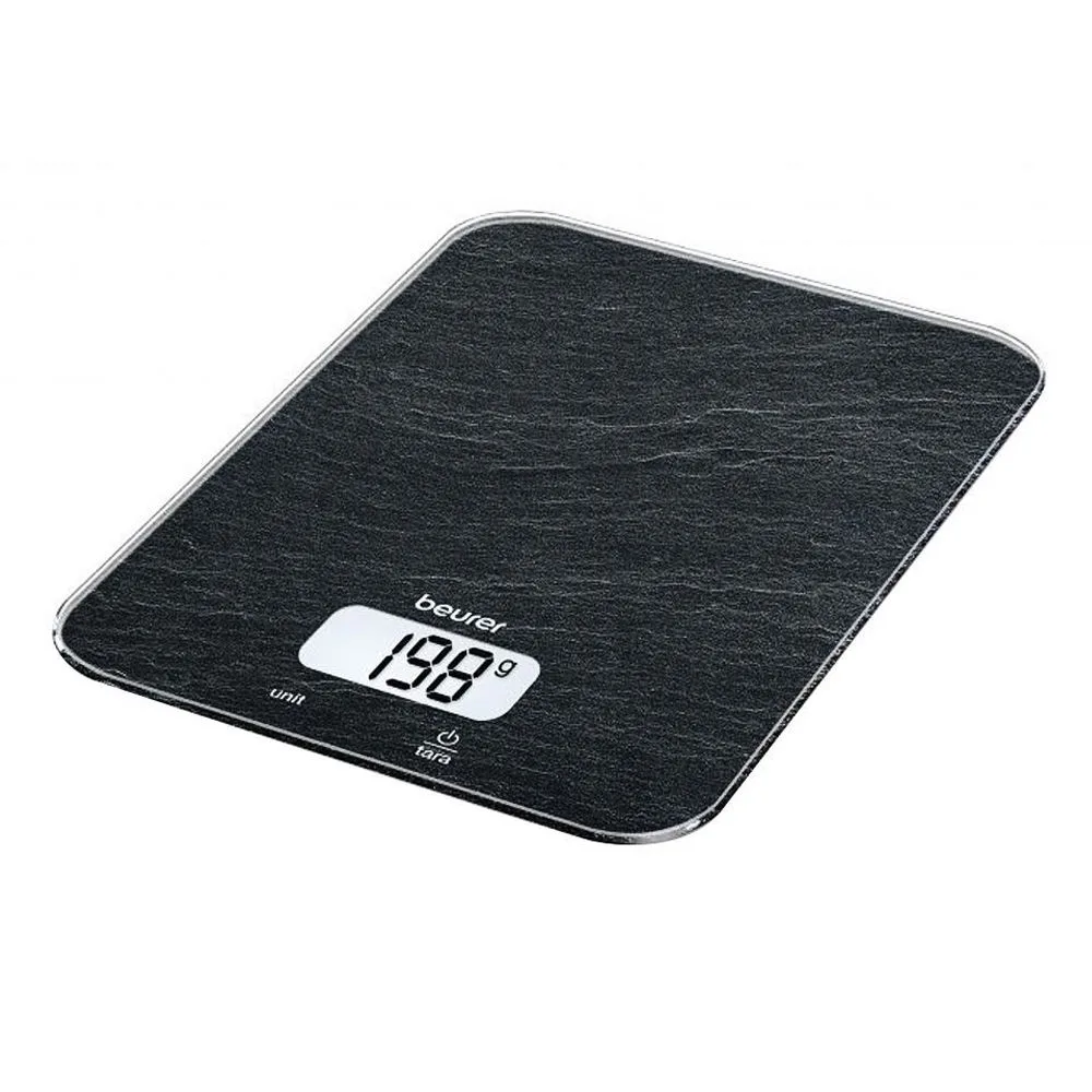 Beurer LCD Display Kitchen Scale, 5 KG Capacity, Black, KS-19