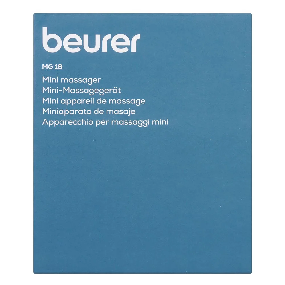 Premium everyday wear beurer mg 18 mini electric handheld body massager with led light, ideal for back, neck, arms & legs, black