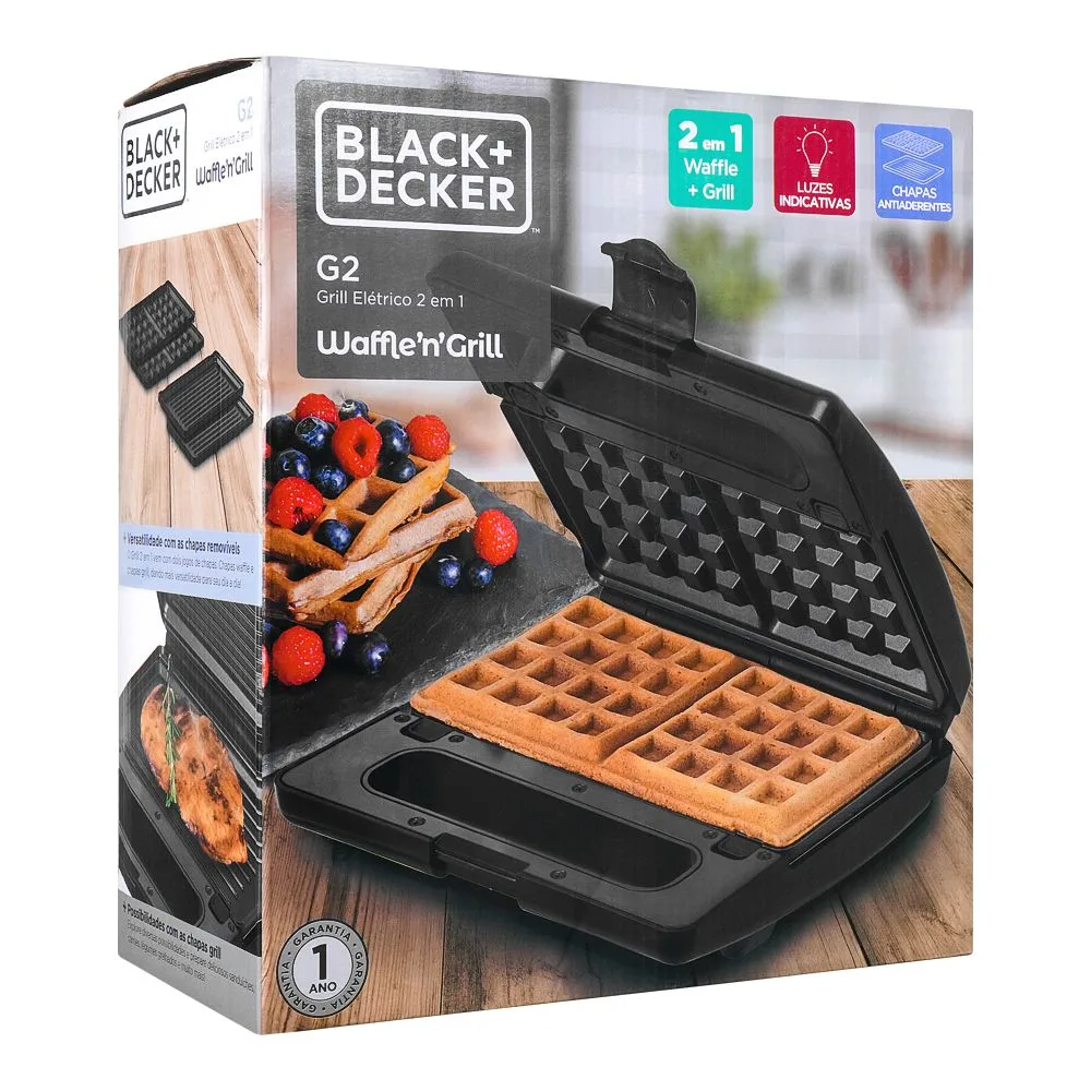 Comfortable casual black & decker waffle'n'grill maker, g2-b2