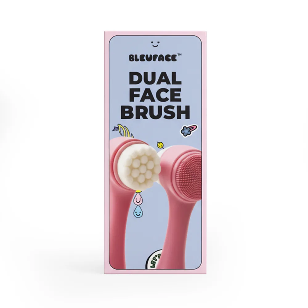 Side view of bleuface dual face brush, assorted color, blu-2-0006