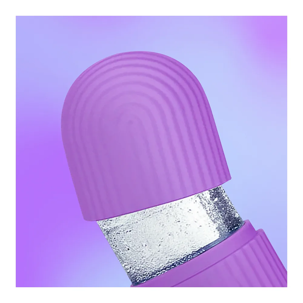 Side view of bleuface silicone ice roller, blu-2-0012