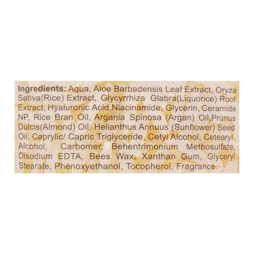 Comfortable casual bnb organic ceramide rice moisturizer, paraben and sulfate free, dermatologist-tested, 120ml