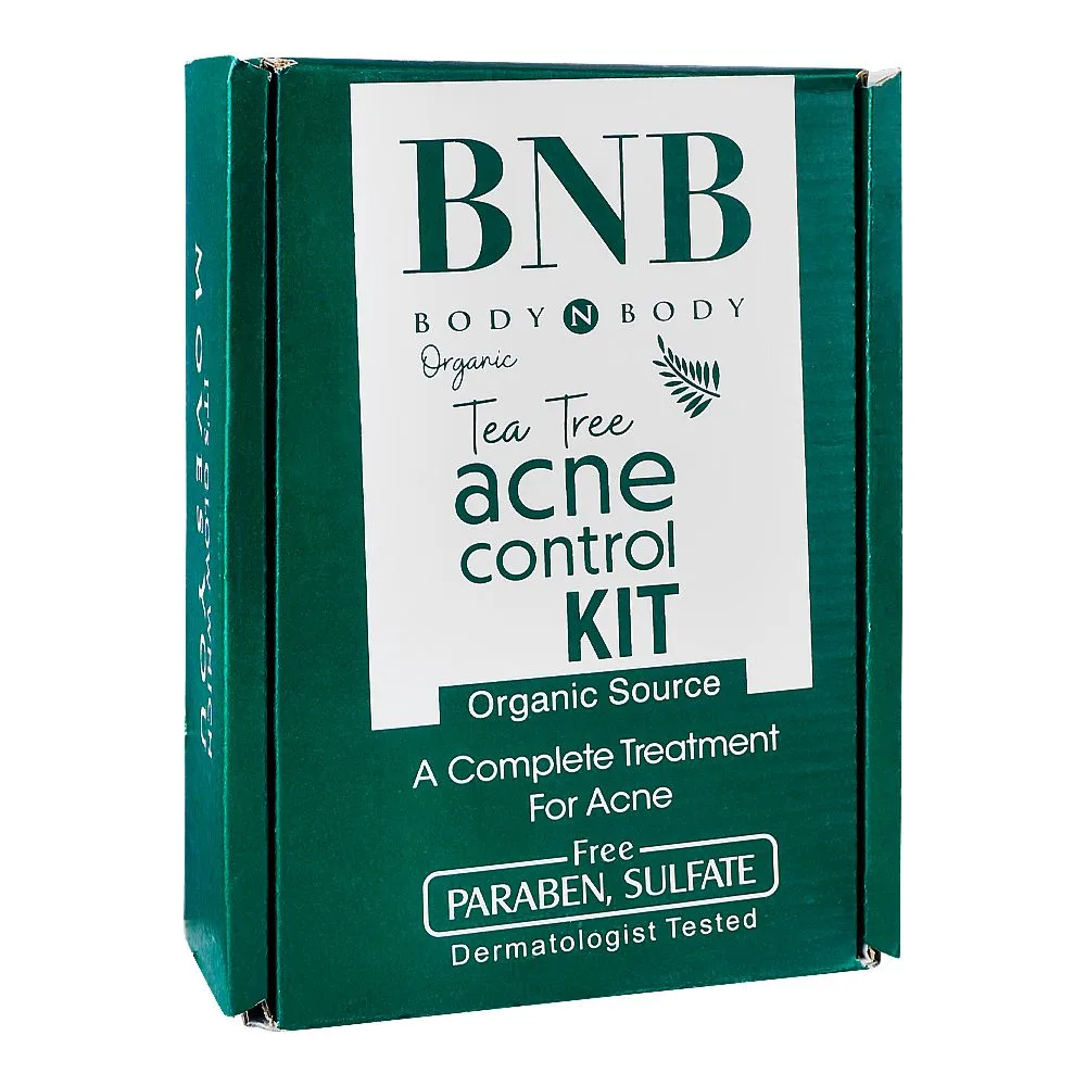 BNB Organic Tea Tree Acne Control Kit, Serum, Face Wash, Gel, Mask