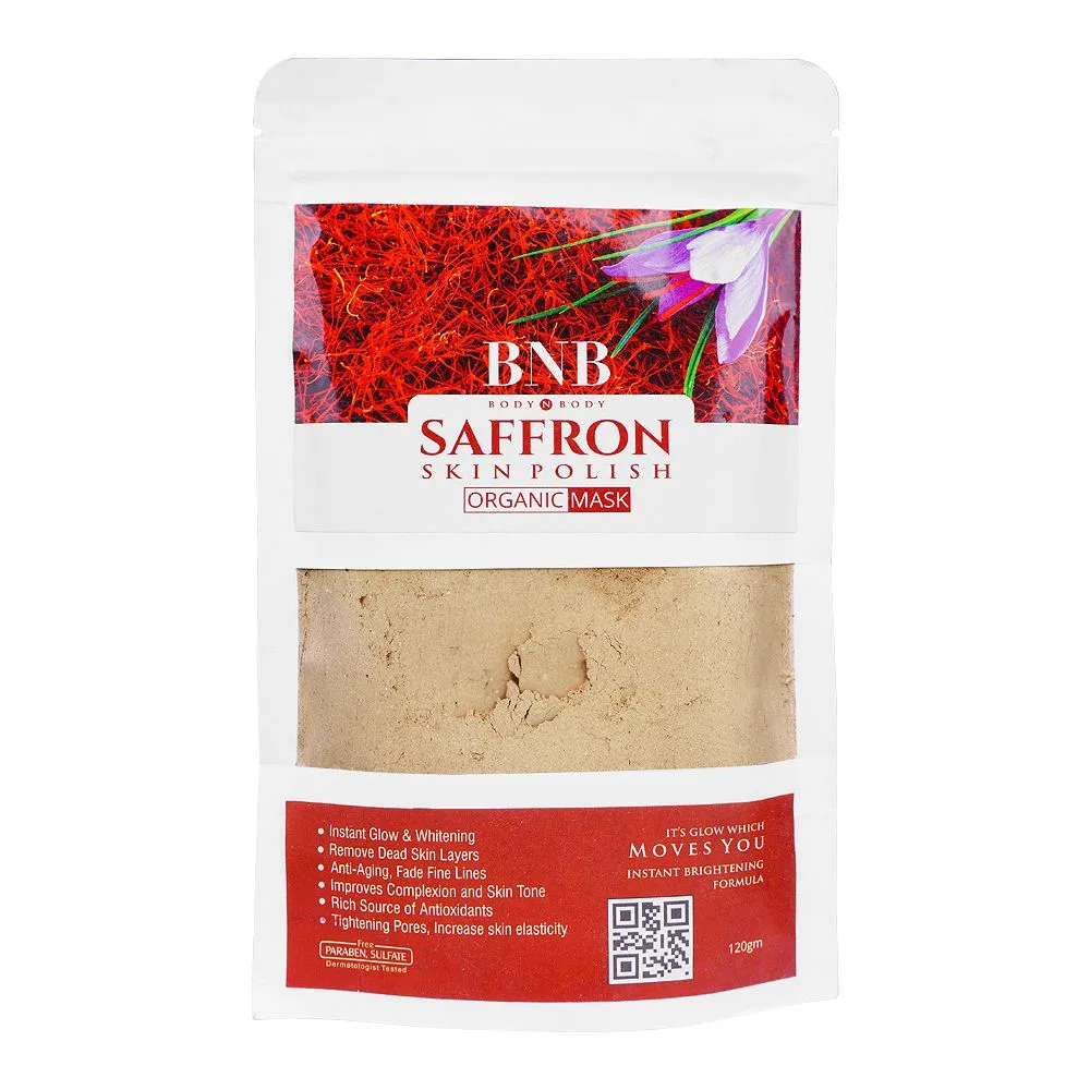 BNB Saffron Skin Polish Organic Mask, Paraben & Sulphate Free, 120g