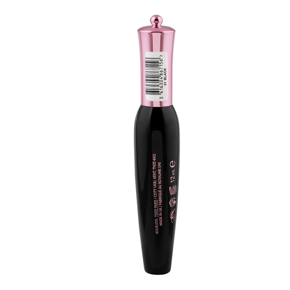 Side view of bourjois volume glamour ultra volumateur mascara, 01 black, 12ml