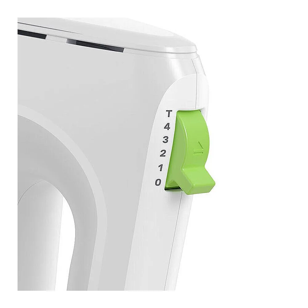 Side view of braun multimix-1 hand mixer, egg beater, 450w, white, hm-1100
