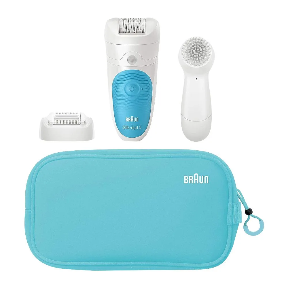 Braun Silk-epil 5 Legs, Body & Face Epilator, White/Blue