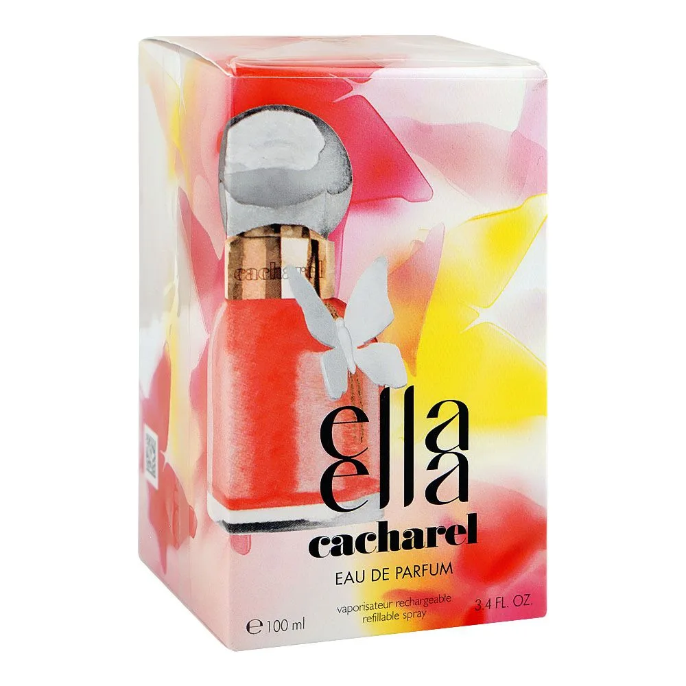 Side view of cacharel ella ella, eau de parfum, for women, 100ml