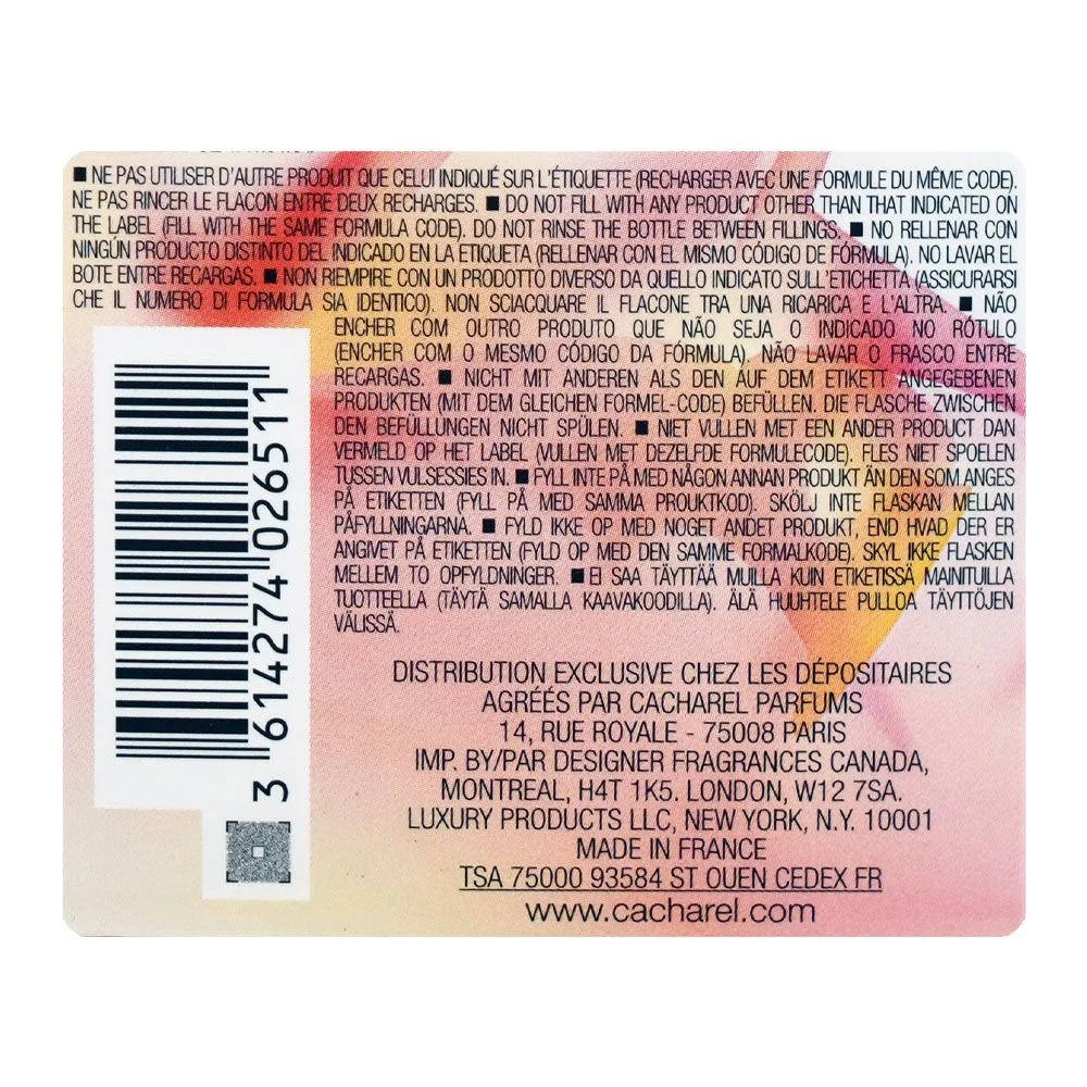 Close-up design of cacharel ella ella, eau de parfum, for women, 100ml