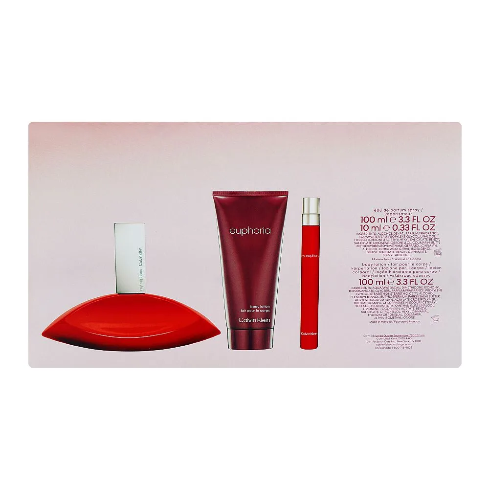 Comfortable casual calvin klein my euphoria set for women, eau de parfum 100ml+ eau de parfum 10ml + body lotion 100ml