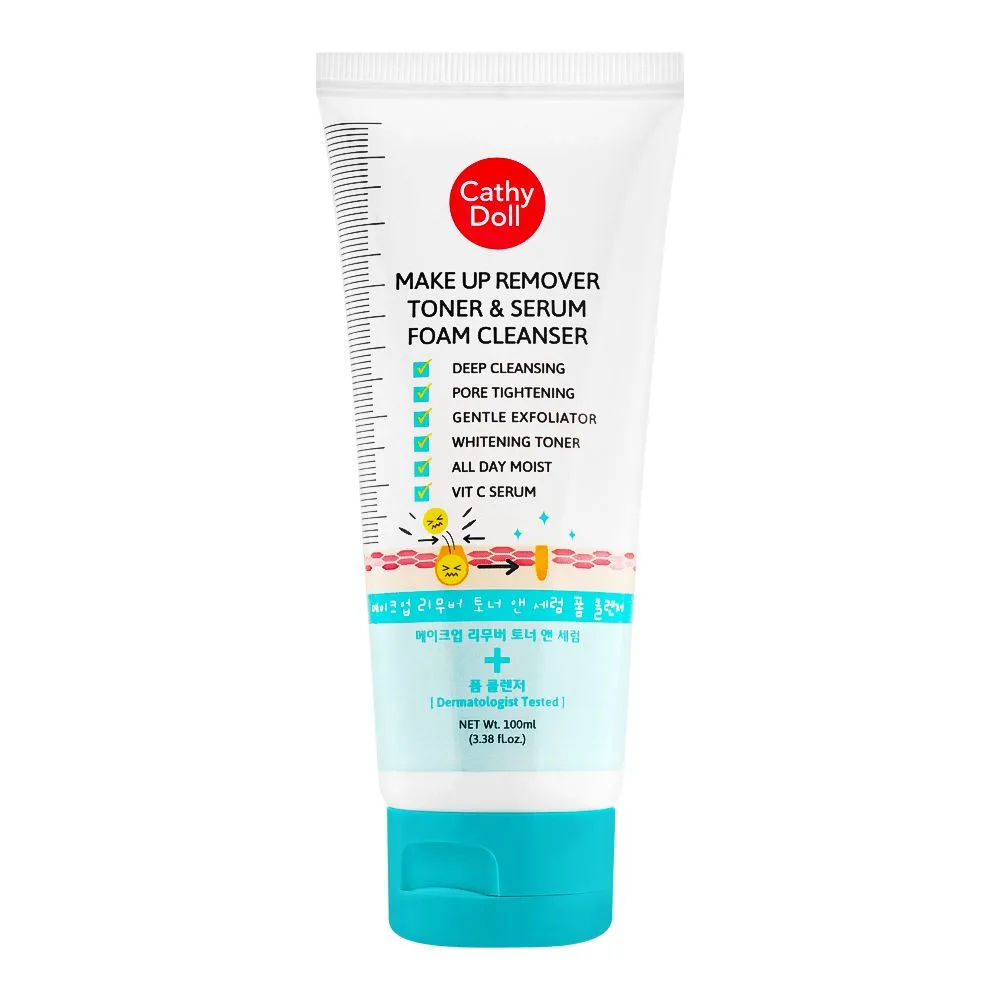 Cathy Doll Makeup Remover Toner & Serum Foam Cleanser, 100ml
