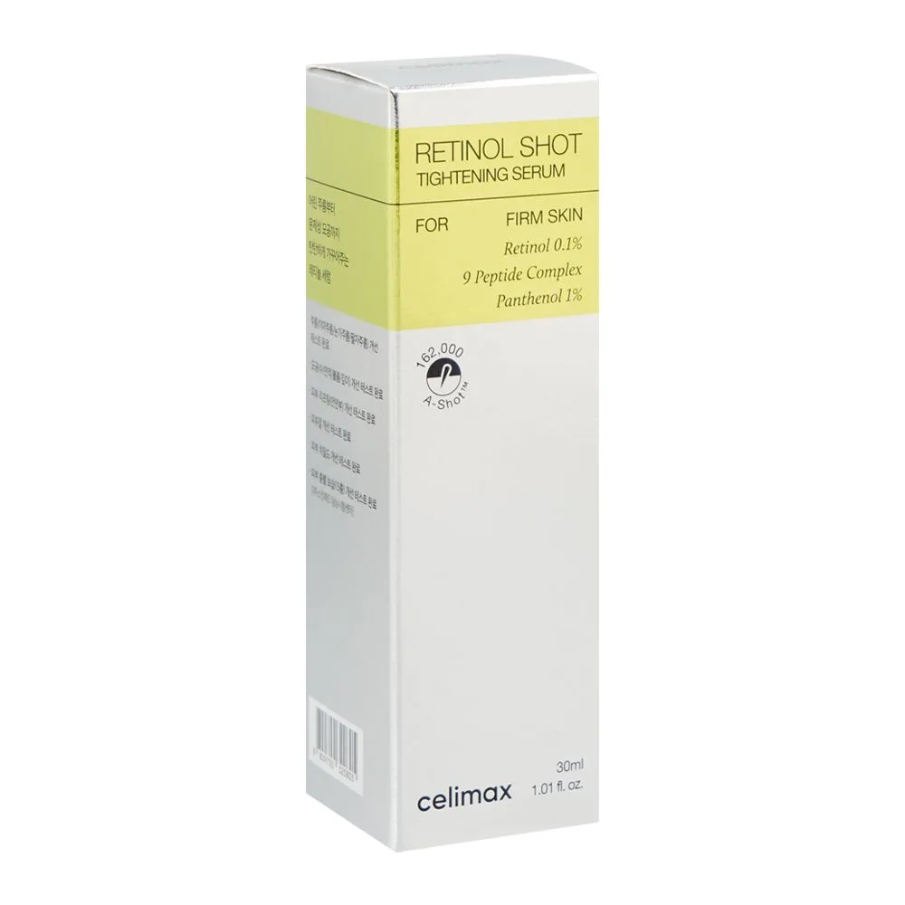 Celimax Retinol Shot Tightening Serum, Retinol, Panthenol, For Radiant Skin, 30ml