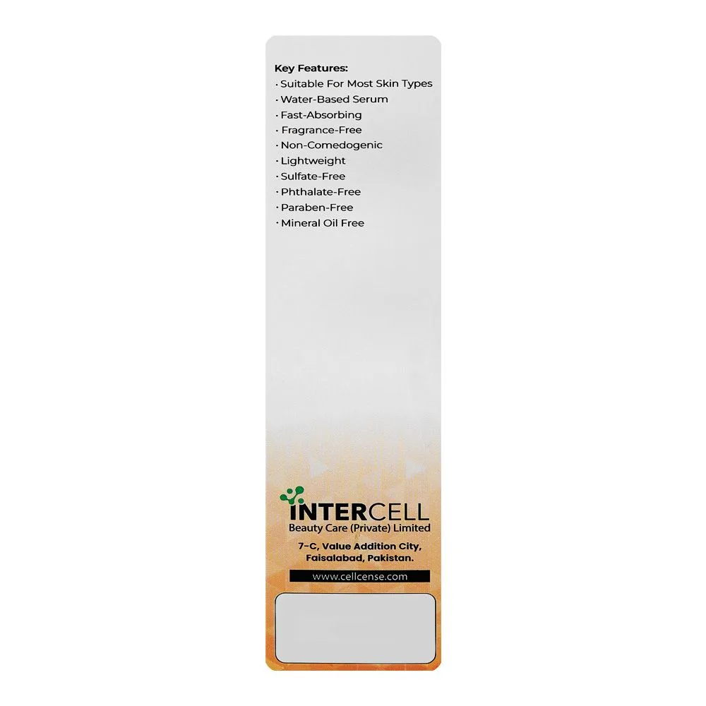 Comfortable casual cellcense extra-c vitamin c brightening serum, niacinamide, aloe vera, paraben & sulfate free, for all types of skin, 30ml