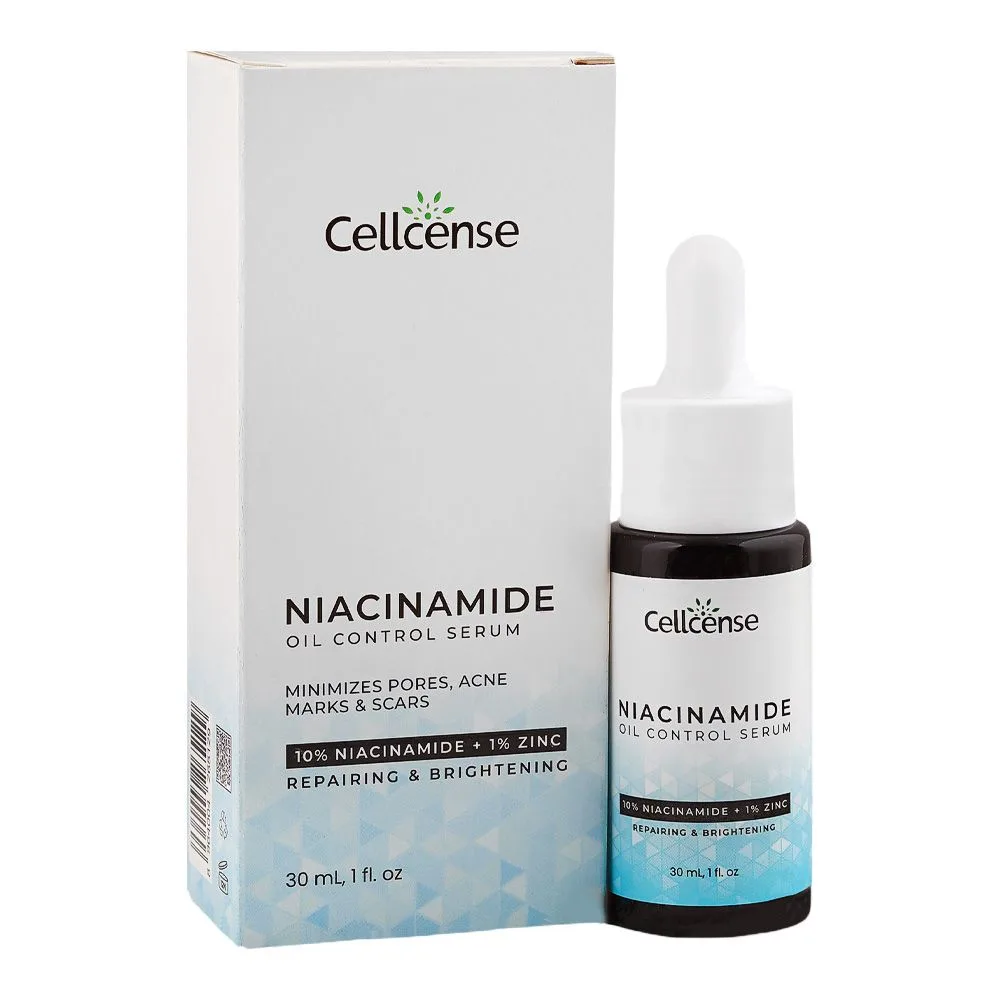Cellcense Niacinamide Oil Control Serum, Zinc, Niacinamide, For All Types Of Skin, 30ml