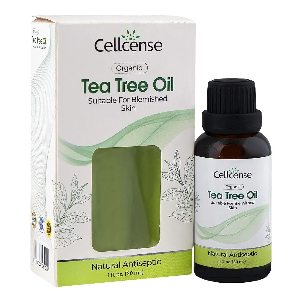 Cellcense Organic Tea Tree Oil, For Acne-Prone Skin, 30ml
