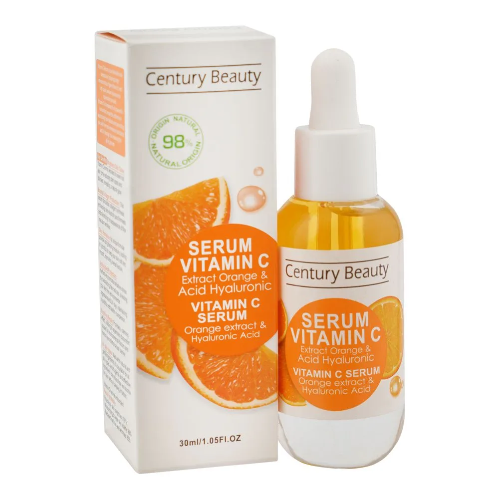 Century Beauty Vitamin C Serum, Orange Extract & Hyaluronic Acid, For All Types Of Skin, 30ml