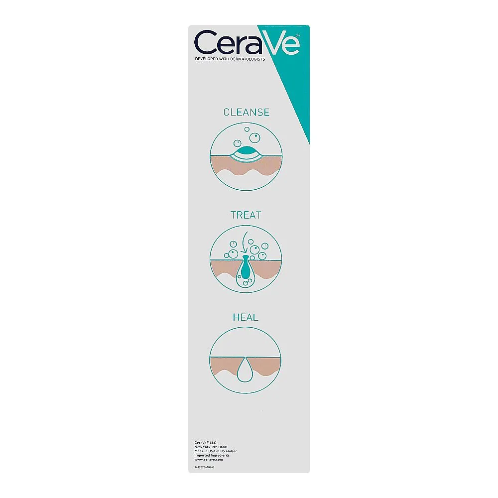 Comfortable casual cerave 10% benzoyl peroxide acne foaming cream face & body wash, 150ml